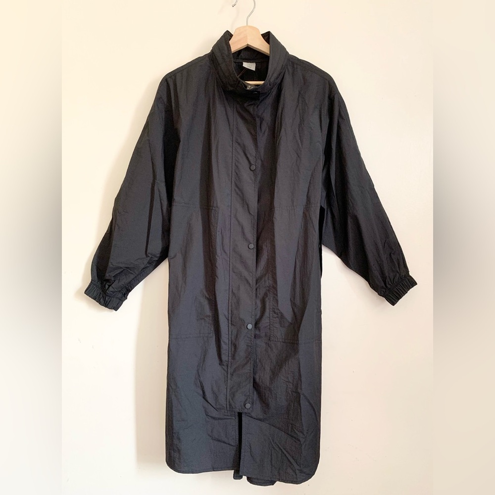 Calia by CARRIE Black Water Repellent Trench Coat US Small Medium